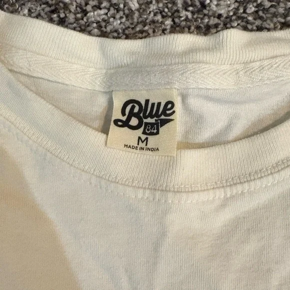 Cream Oversized  T-Shirt with Wave and Floral Design - Picture 2 of 3